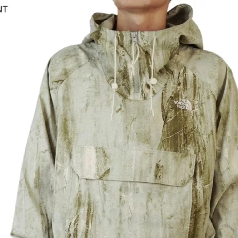 NWT NORTHFACE men’s print class v pullover in tea green granitic rock print XL